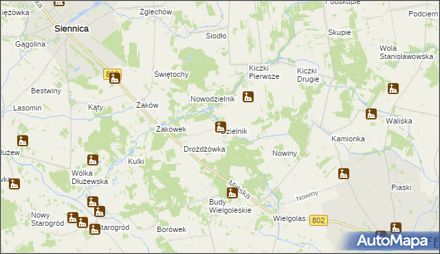 mapa Dzielnik, Dzielnik na mapie Targeo