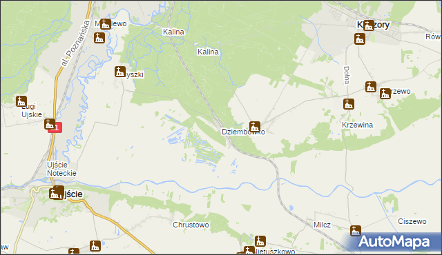 mapa Dziembówko, Dziembówko na mapie Targeo