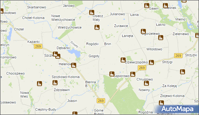 mapa Dziewczopole, Dziewczopole na mapie Targeo