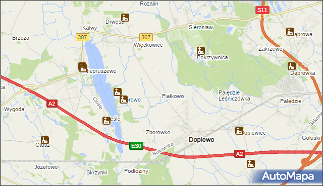 mapa Fiałkowo, Fiałkowo na mapie Targeo