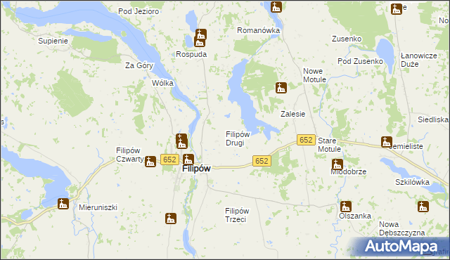 mapa Filipów Drugi, Filipów Drugi na mapie Targeo