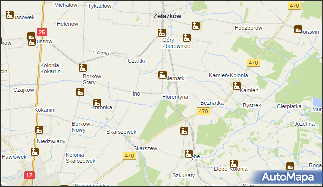 mapa Florentyna, Florentyna na mapie Targeo