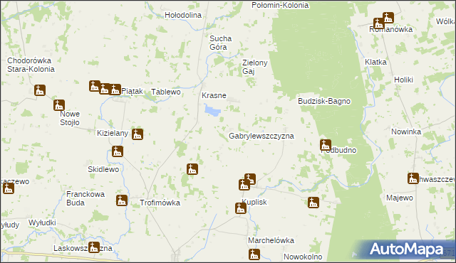 mapa Gabrylewszczyzna, Gabrylewszczyzna na mapie Targeo