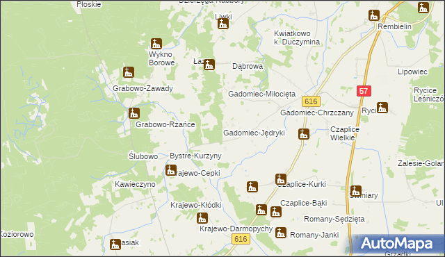 mapa Gadomiec-Jędryki, Gadomiec-Jędryki na mapie Targeo