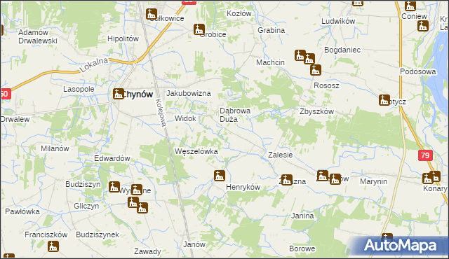 mapa Gaj Żelechowski, Gaj Żelechowski na mapie Targeo