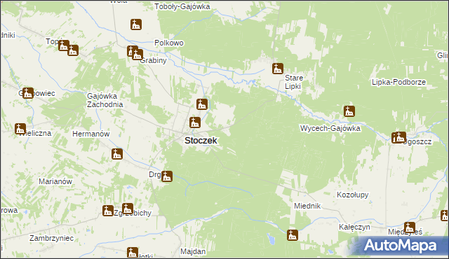 mapa Gajówka Wschodnia, Gajówka Wschodnia na mapie Targeo