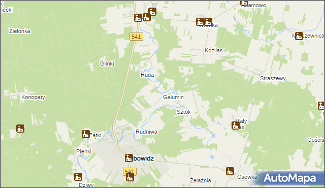mapa Galumin, Galumin na mapie Targeo
