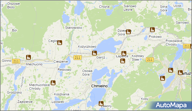 mapa Garcz, Garcz na mapie Targeo