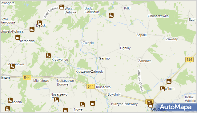 mapa Garlino, Garlino na mapie Targeo