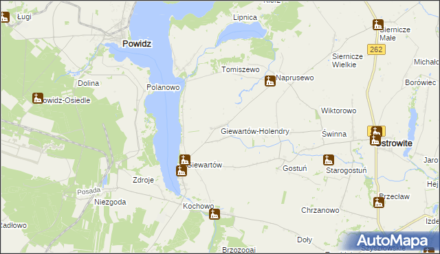 mapa Giewartów-Holendry, Giewartów-Holendry na mapie Targeo