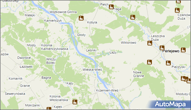 mapa Głęboczek gmina Perlejewo, Głęboczek gmina Perlejewo na mapie Targeo