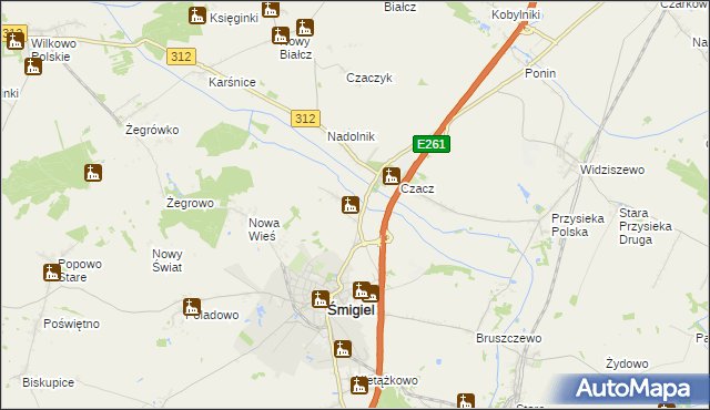mapa Glińsko, Glińsko na mapie Targeo
