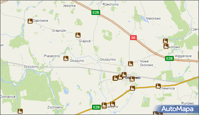 mapa Głuszynko, Głuszynko na mapie Targeo