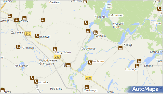 mapa Gockowice, Gockowice na mapie Targeo