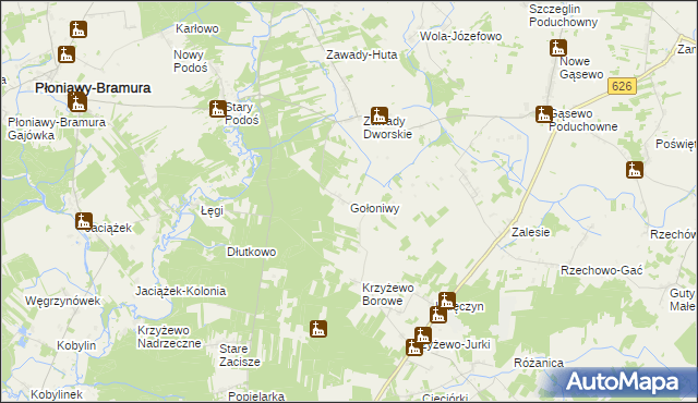 mapa Gołoniwy, Gołoniwy na mapie Targeo