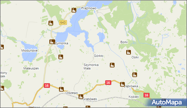 mapa Górkło, Górkło na mapie Targeo