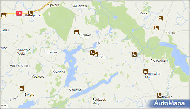 mapa Goryń gmina Kisielice, Goryń gmina Kisielice na mapie Targeo
