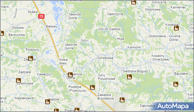 mapa Gorzejowa, Gorzejowa na mapie Targeo