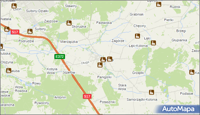 mapa Górzno powiat garwoliński, Górzno powiat garwoliński na mapie Targeo