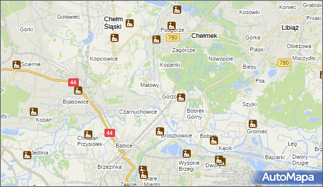 mapa Gorzów, Gorzów na mapie Targeo