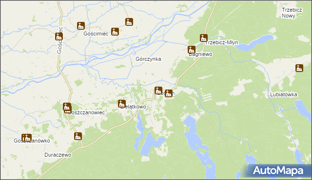 mapa Gościm, Gościm na mapie Targeo