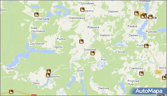 mapa Gostomie, Gostomie na mapie Targeo