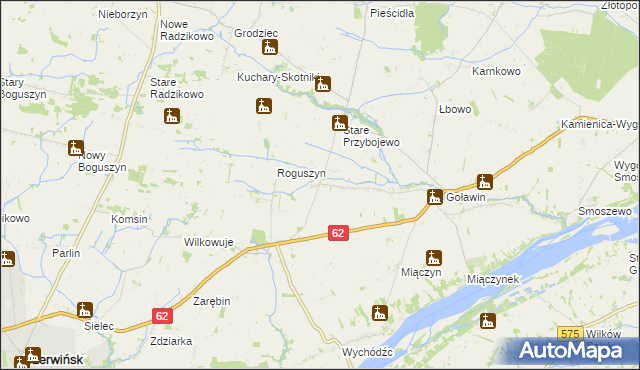 mapa Goworowo gmina Czerwińsk nad Wisłą, Goworowo gmina Czerwińsk nad Wisłą na mapie Targeo