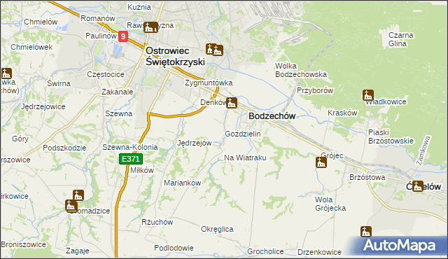 mapa Goździelin, Goździelin na mapie Targeo