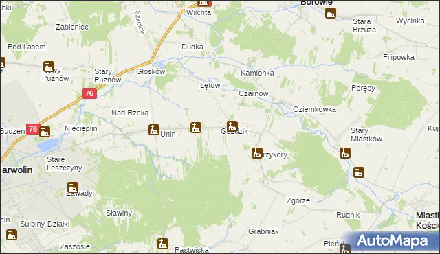 mapa Goździk, Goździk na mapie Targeo