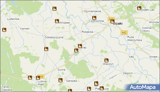 mapa Grab gmina Czermin, Grab gmina Czermin na mapie Targeo