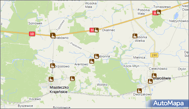 mapa Grabionna, Grabionna na mapie Targeo