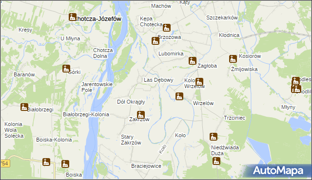 mapa Grabowiec gmina Łaziska, Grabowiec gmina Łaziska na mapie Targeo