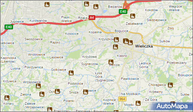 mapa Grabówki gmina Wieliczka, Grabówki gmina Wieliczka na mapie Targeo