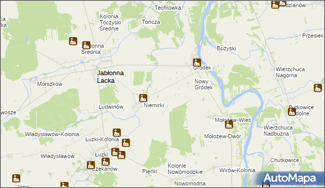 mapa Gródek-Dwór, Gródek-Dwór na mapie Targeo