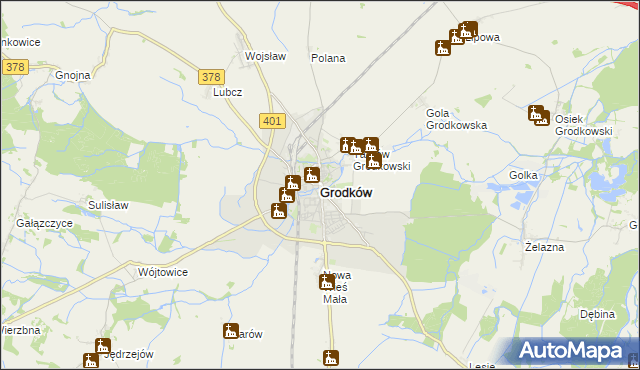 mapa Grodków powiat brzeski, Grodków powiat brzeski na mapie Targeo