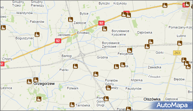 mapa Grodna, Grodna na mapie Targeo