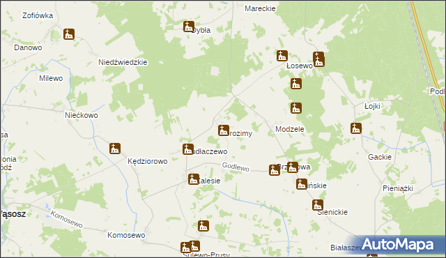 mapa Grozimy, Grozimy na mapie Targeo