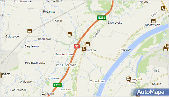 mapa Gruczno, Gruczno na mapie Targeo