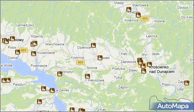 mapa Grywałd, Grywałd na mapie Targeo