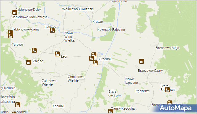 mapa Grzebsk, Grzebsk na mapie Targeo