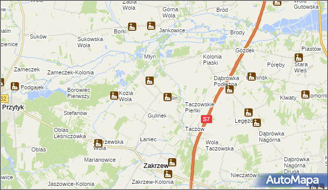 mapa Gulin, Gulin na mapie Targeo