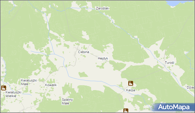 mapa Hejdyk, Hejdyk na mapie Targeo