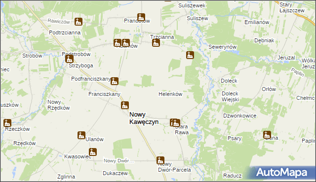 mapa Helenków, Helenków na mapie Targeo