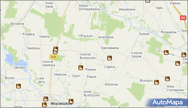 mapa Hermanów gmina Wojcieszków, Hermanów gmina Wojcieszków na mapie Targeo