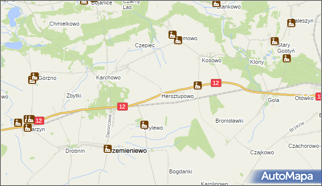 mapa Hersztupowo, Hersztupowo na mapie Targeo