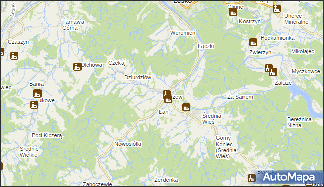 mapa Hoczew, Hoczew na mapie Targeo