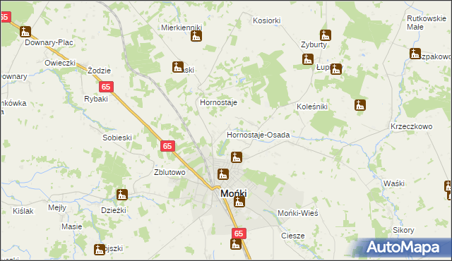 mapa Hornostaje-Osada, Hornostaje-Osada na mapie Targeo