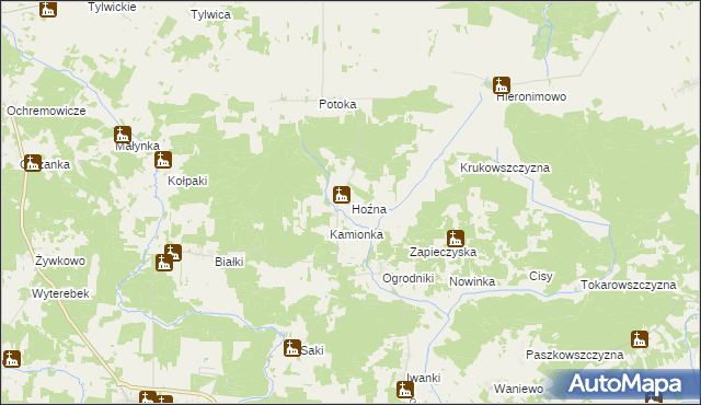 mapa Hoźna, Hoźna na mapie Targeo