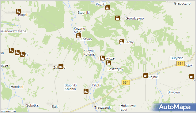 mapa Hukowicze, Hukowicze na mapie Targeo
