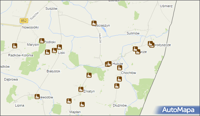 mapa Hulcze Osada, Hulcze Osada na mapie Targeo